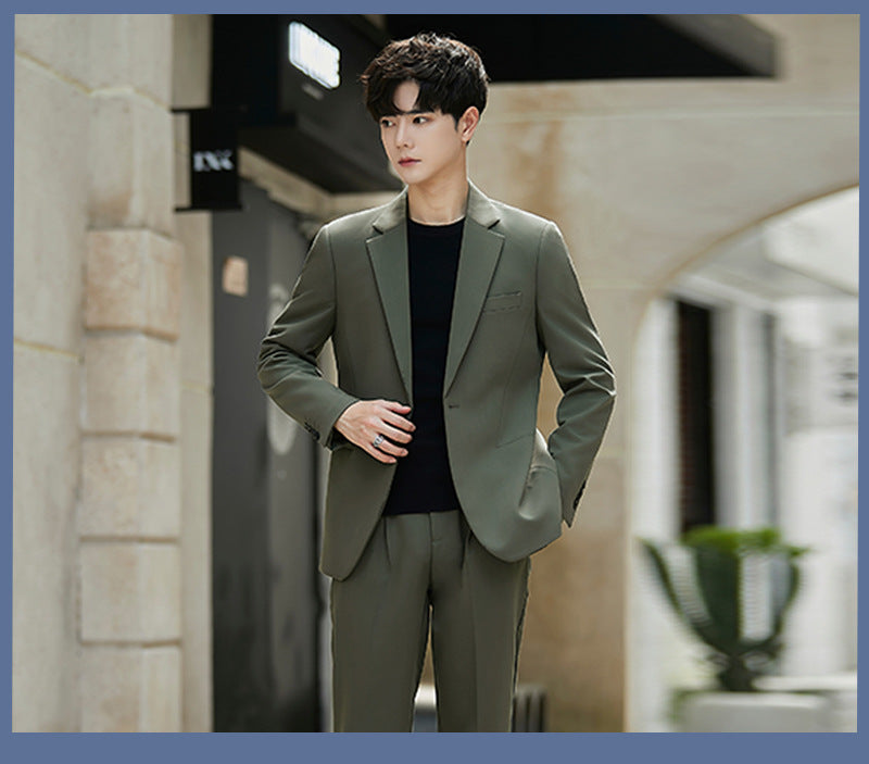 Two-piece casual men's suit