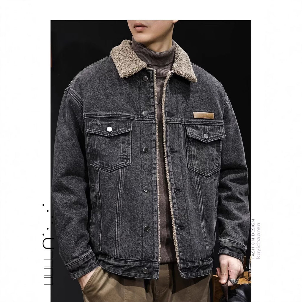 Sherpa-Lined Denim Trucker Jacket