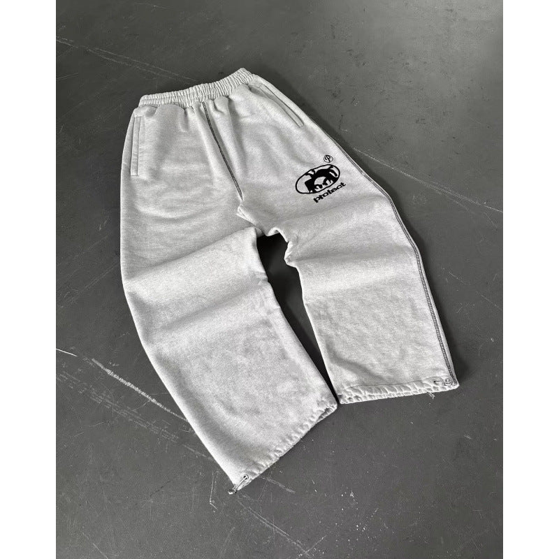 Contrast-Stitch Logo Sweatpants