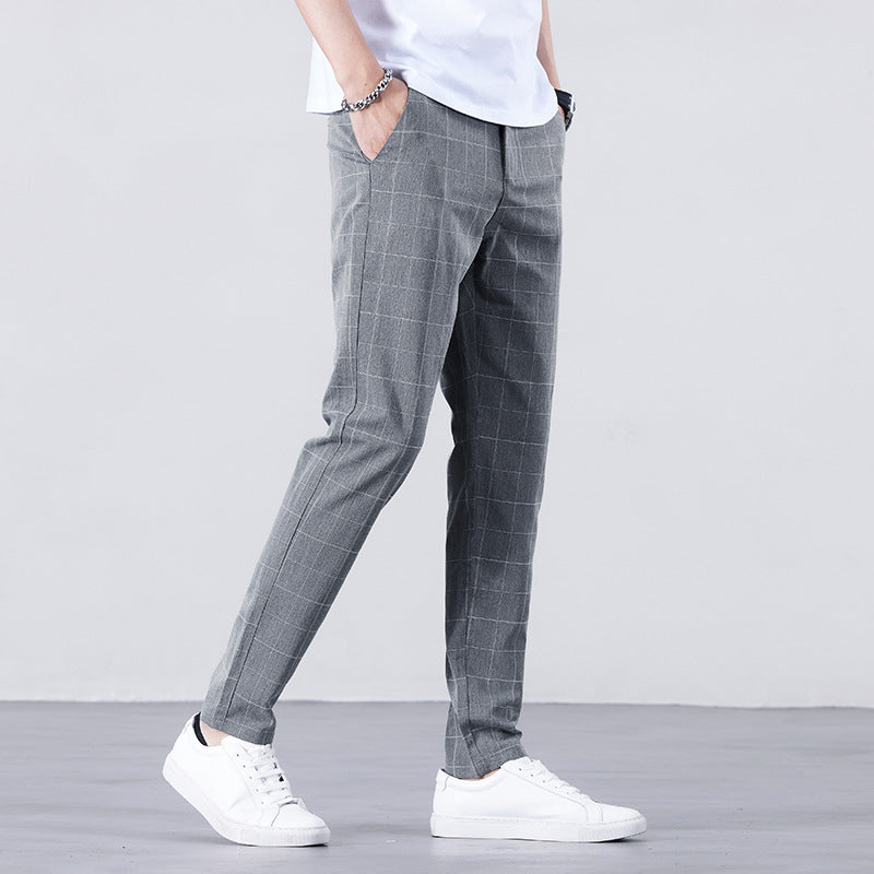 Plaid Casual Trousers