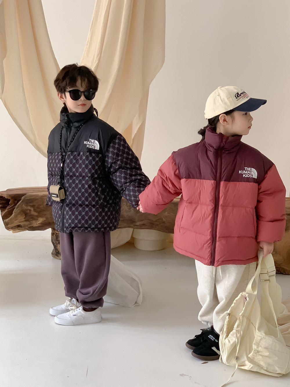 Kids' Color-Block Puffer Jacket
