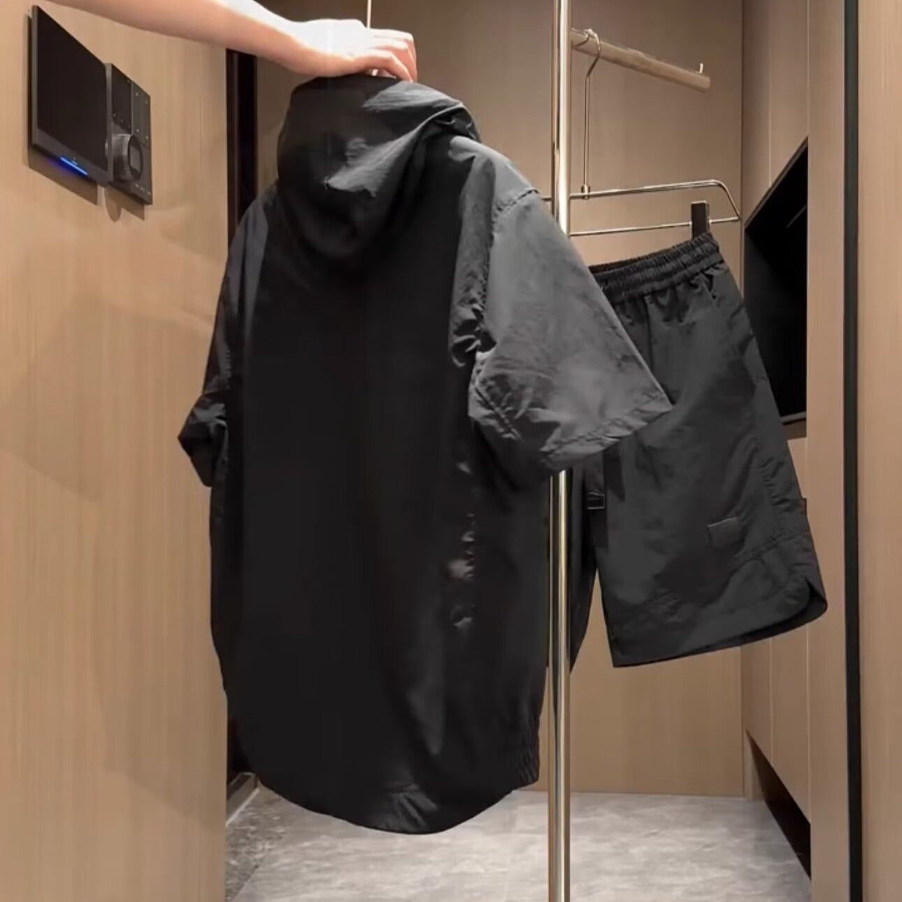 Windbreaker Hoodie and Shorts