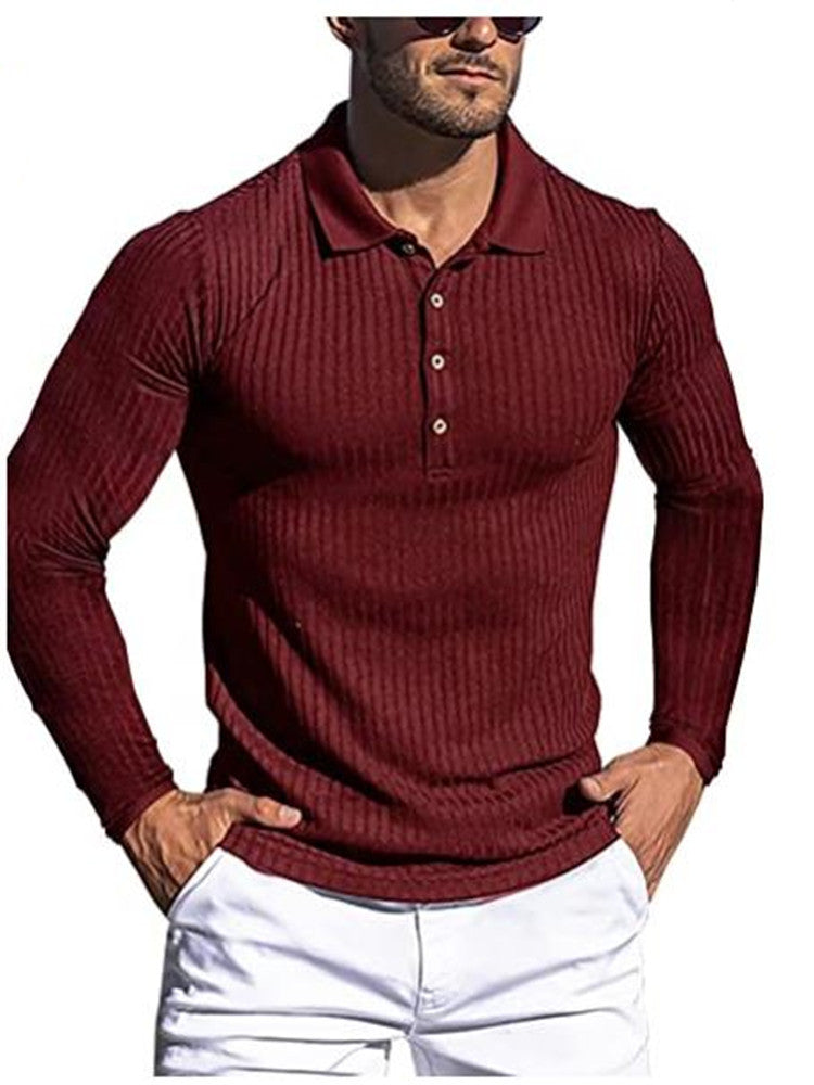 Men's Ribbed Knit Polo