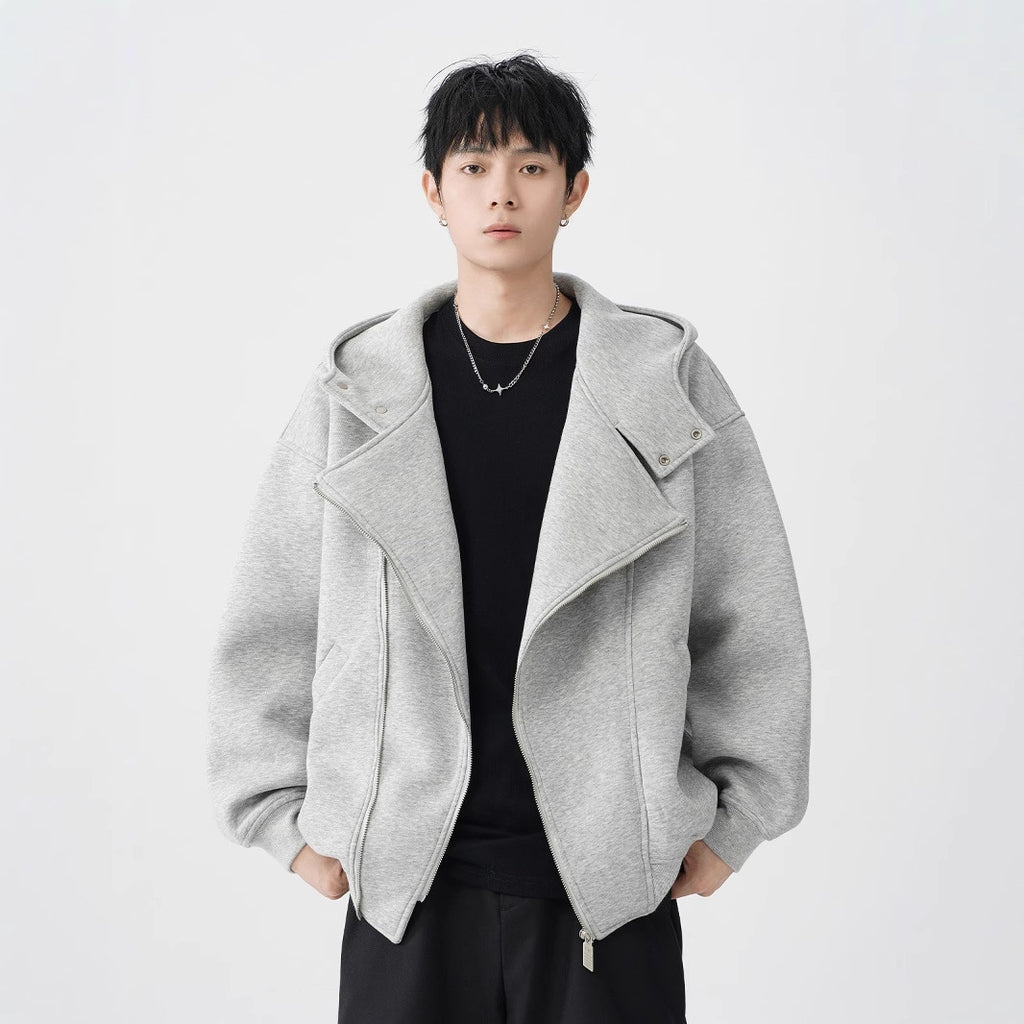 Asymmetrical Zip-Up Hoodie