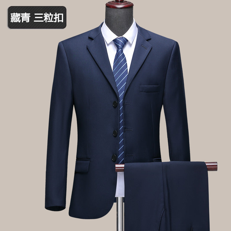 Middle-Aged Wool Business Suit