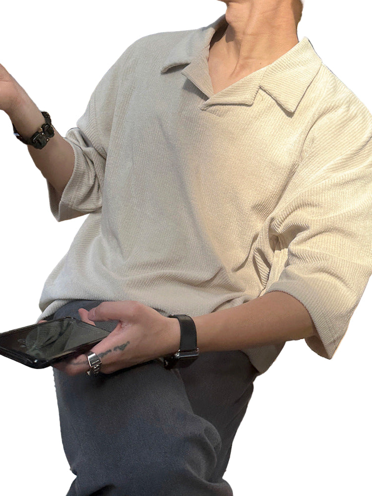 Men's Cuban Collar Knit Shirt