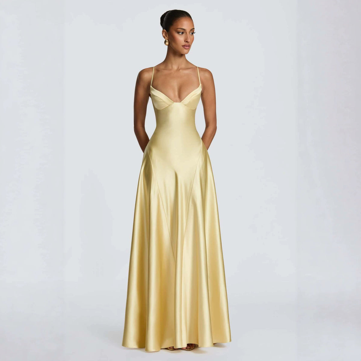 Backless A-Line Maxi Dress
