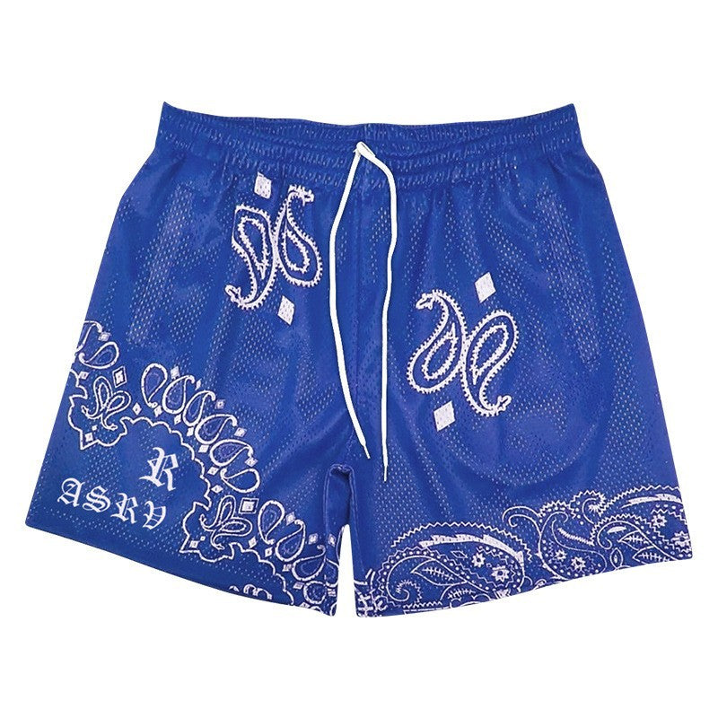 Paisley Mesh Sports Shorts