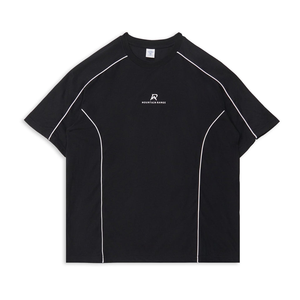 Contrast Piping Oversized Graphic Tee