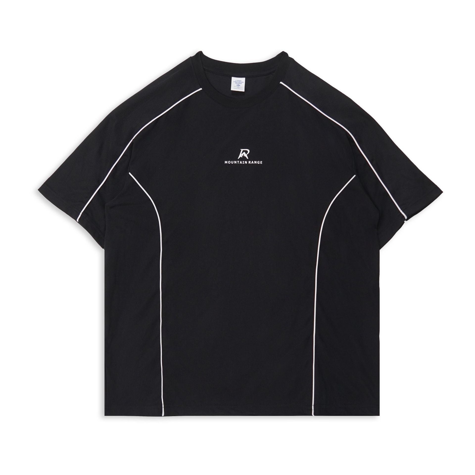 Contrast Piping Oversized Graphic Tee
