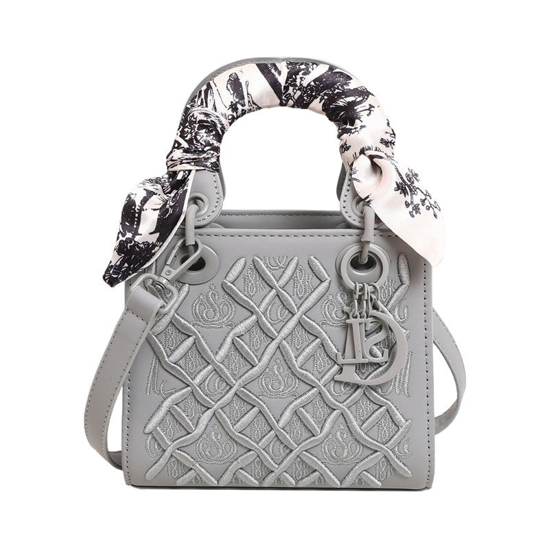 Embroidered Scarf Handbag