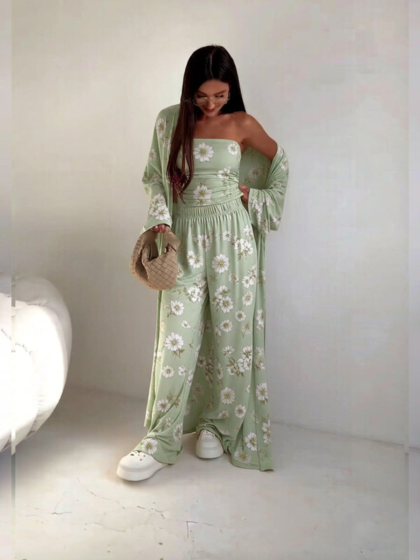 Chic Three Piece Loungewear Set