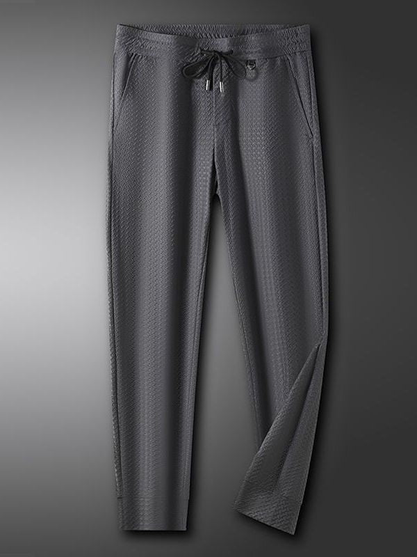 Men’s Light-Luxury Ice Silk Athleisure Trousers