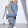 Washed blue flared pants (customized style, do not shoot)