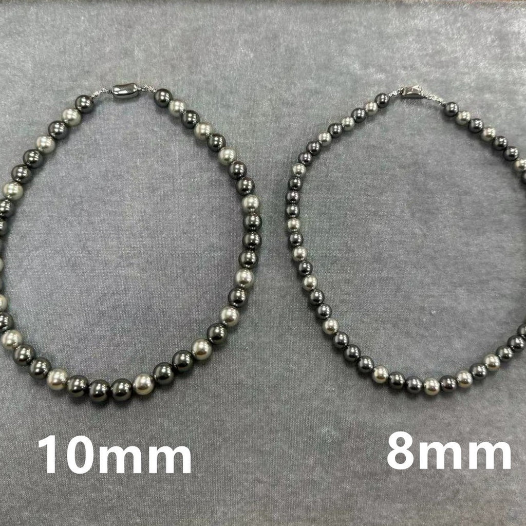 Metallic Pearl Statement Necklace