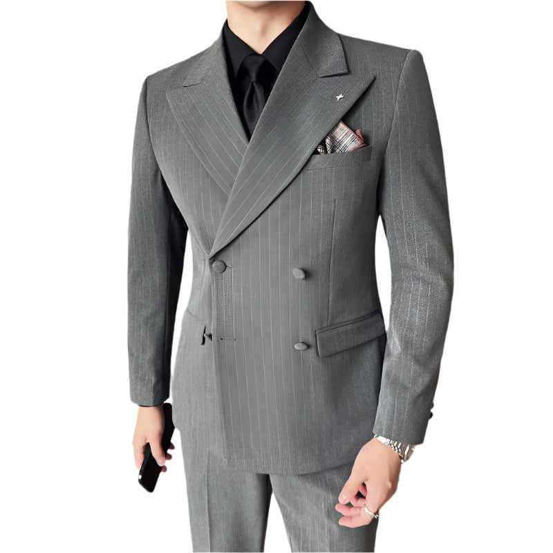 Men's High-Waisted suit Straight-Leg Trousers