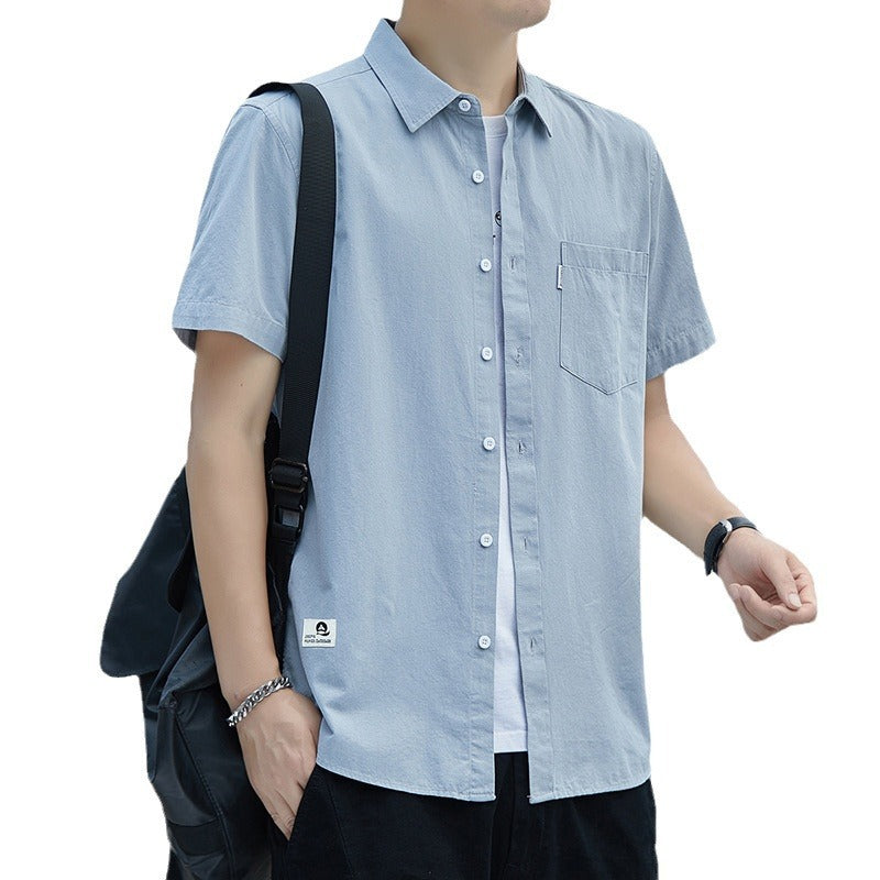 Casual Short-Sleeve Button-Up