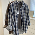 Retro Plaid Long Sleeve Shirt