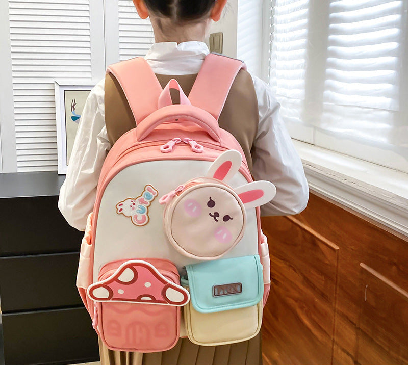 Cute Bunny Mushroom Cottage Backpack aged 3-6