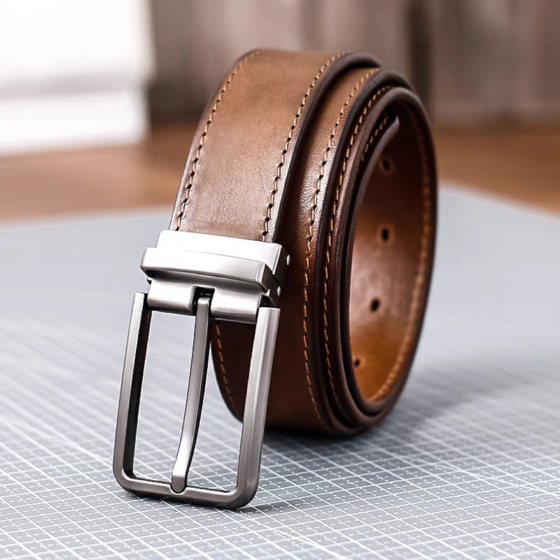 Classic Leather Pin Buckle Belt