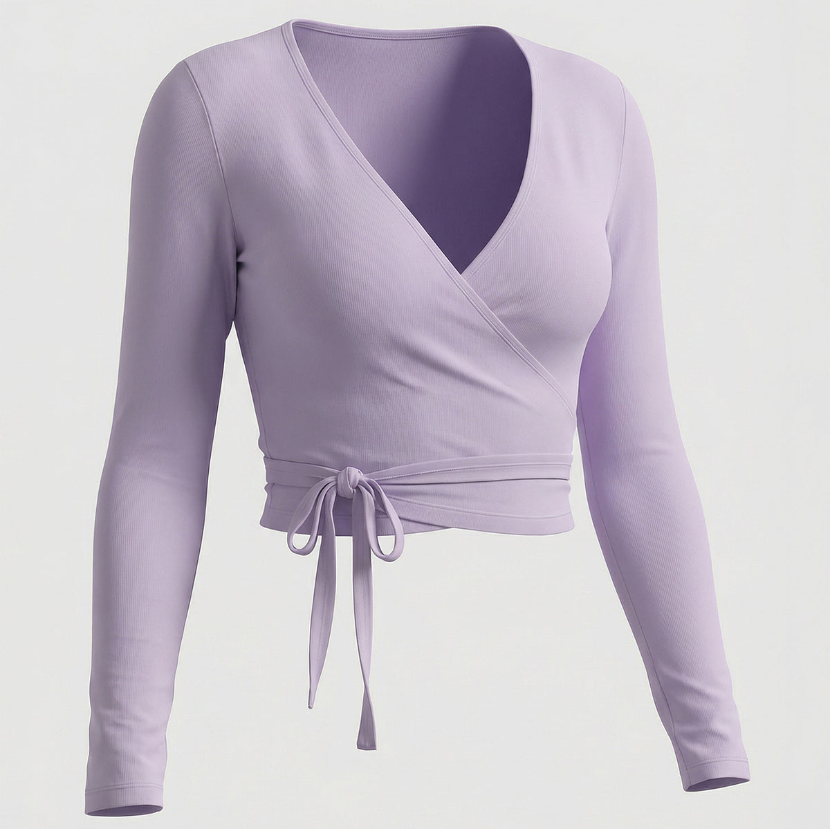 Lace-Up Long-Sleeve Yoga Top