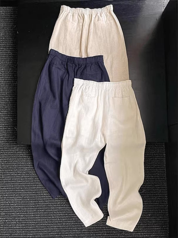 Linen Straight Leg Trousers