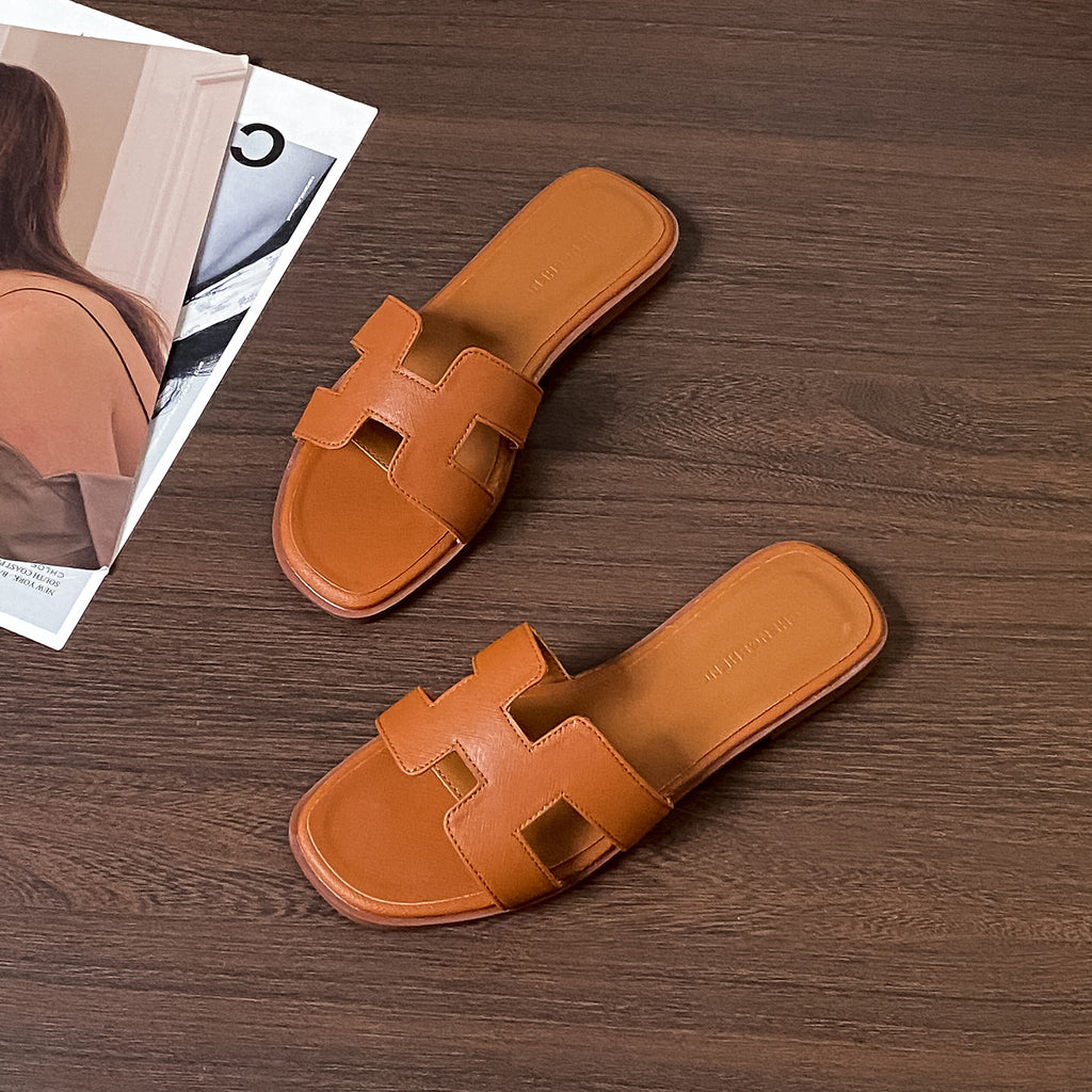 Square Toe Slide Sandals