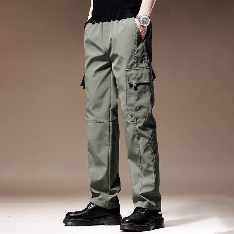 Pants: men's three-proof cargo slacks, men's straight-leg pants, plus-size assault pants, loose and versatile multi-pocket long pants