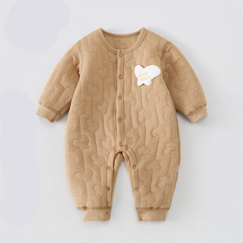Three-Layer Padded Newborn Jumpsuit