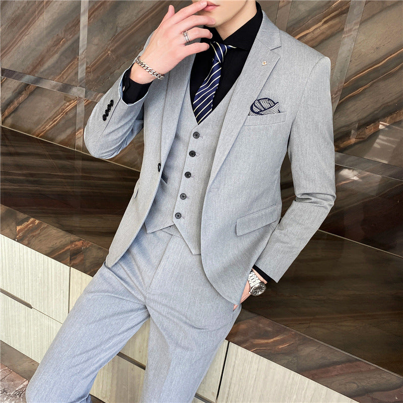 Modern Slim-Fit Three-Piece Suit