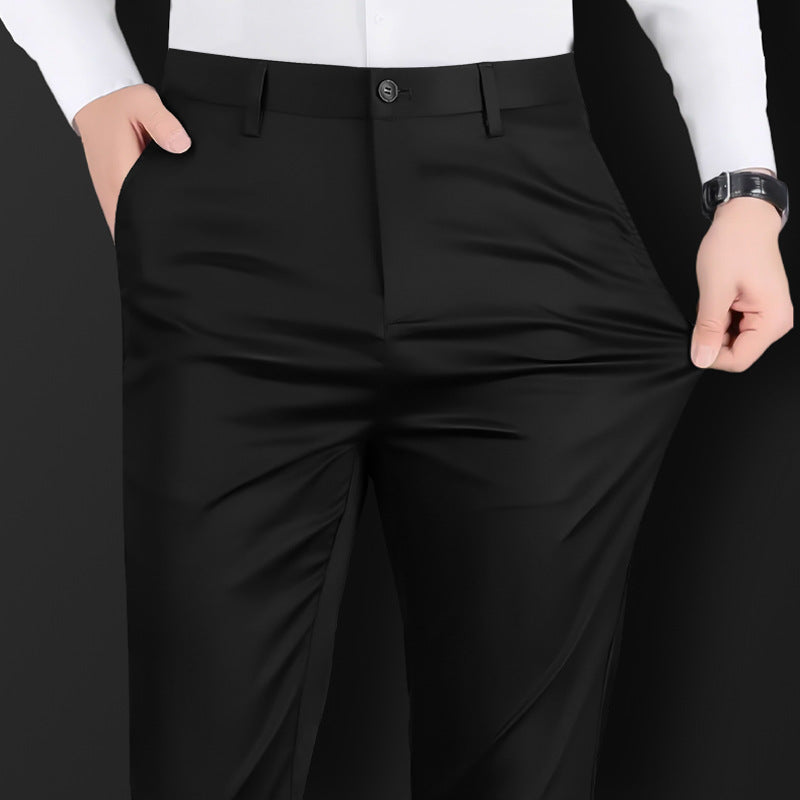 Silk-Blend Stretch Trousers