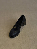 Emblem Heeled Loafers