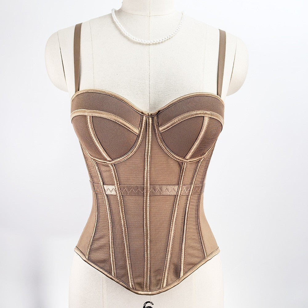 Structured Mesh Bustier Top