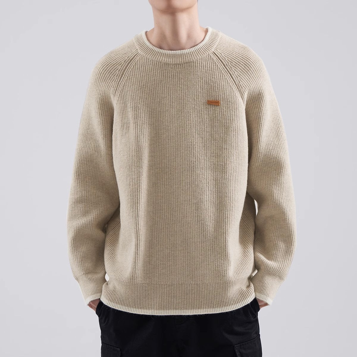 Ribbed Crewneck Sweater