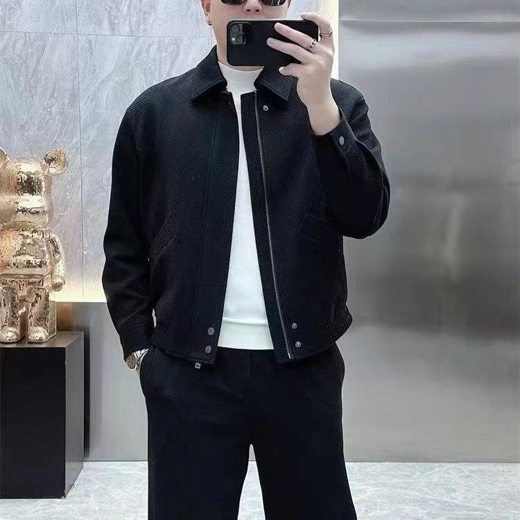 Urban Textured Harrington Set