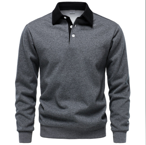 Long Sleeve Polo Sweatshirt