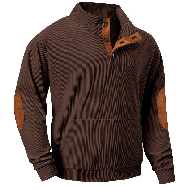 Men’s Corduroy Quarter-Button Pullover