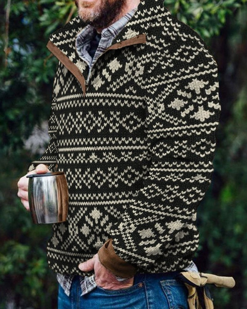 Southwestern Pattern Fleece Jacket