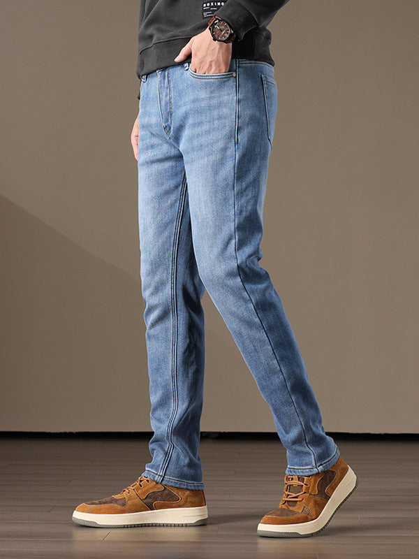 Men's Straight-Leg Thermal Denim