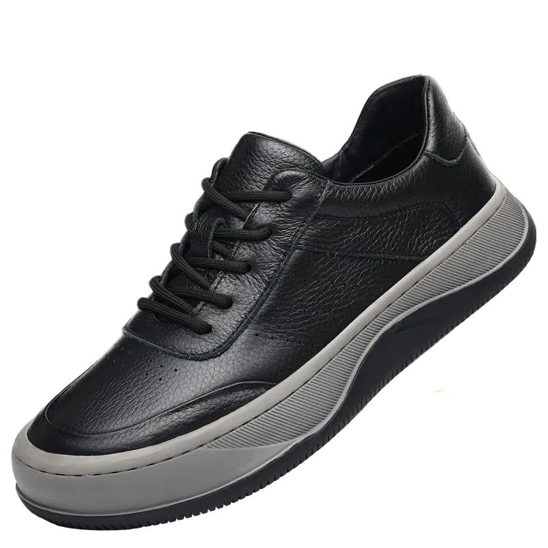 Premium Grain Leather Casual Sneakers