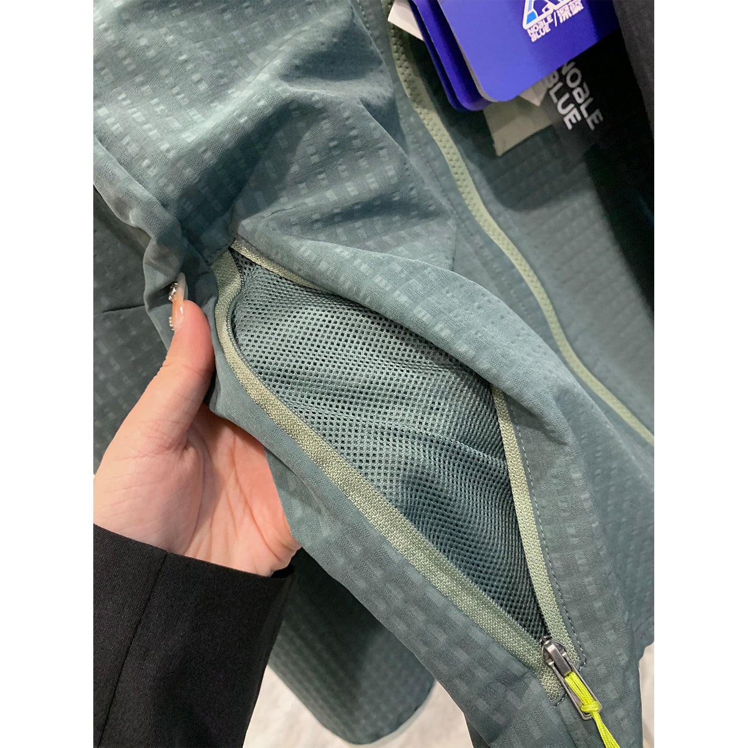 Grid-Texture Tech Jacket