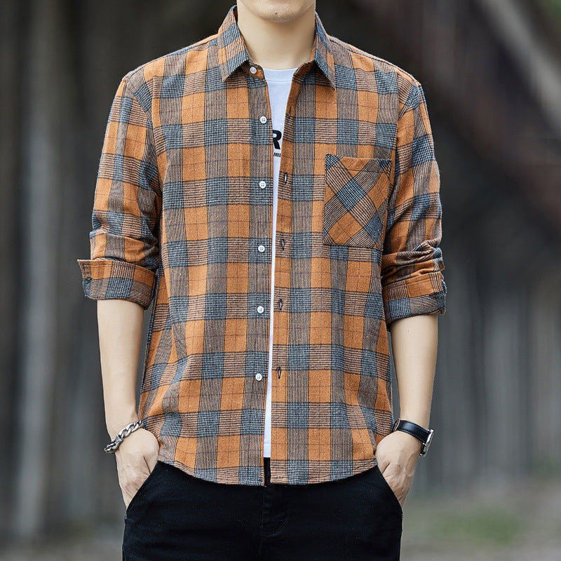 Men's Long-Sleeve Plaid Shirt