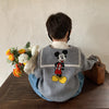 Navy collar sweater gray