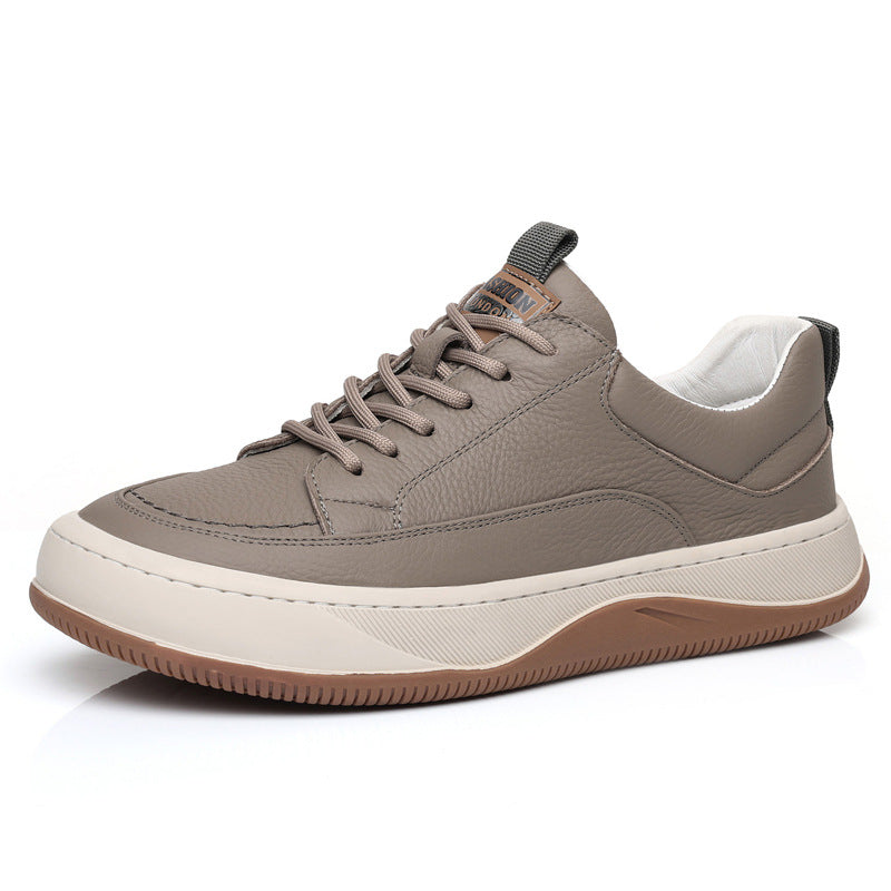 Men's Top-Grain Leather Casual Sneakers