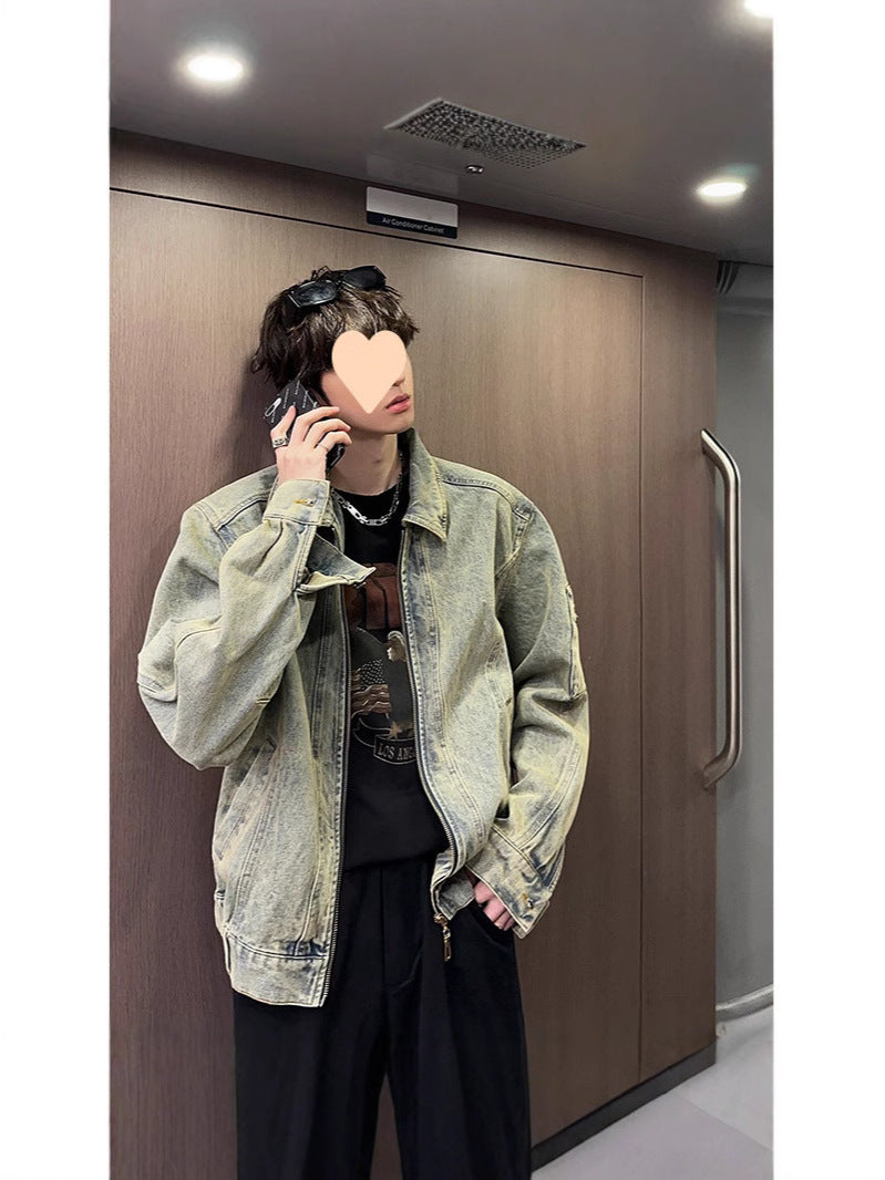 Oversized Washed Denim Jacket