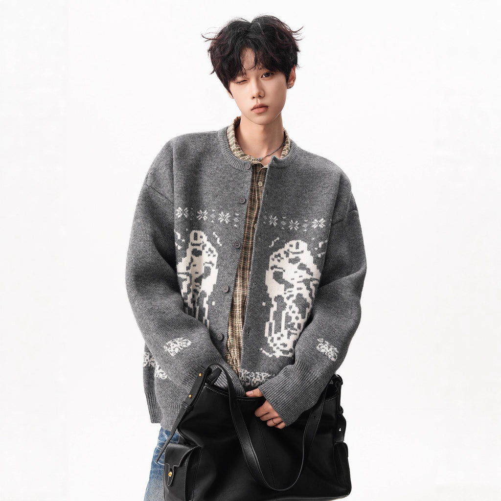 Oversized Fair Isle Jacquard Cardigan