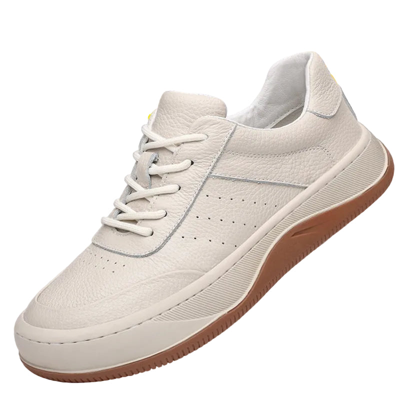 Premium Grain Leather Casual Sneakers