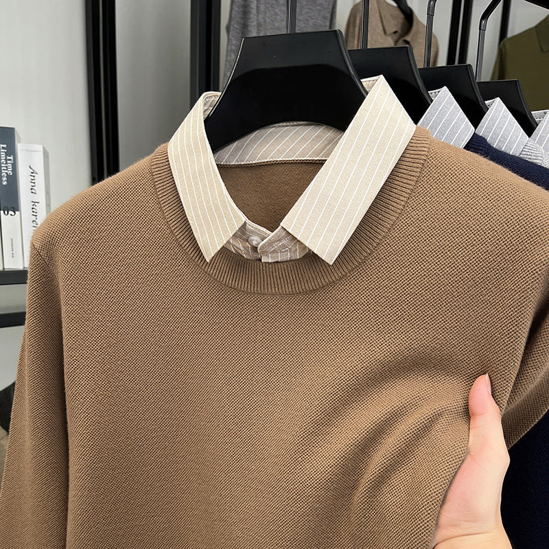 The Layered-Look Knit Pullover