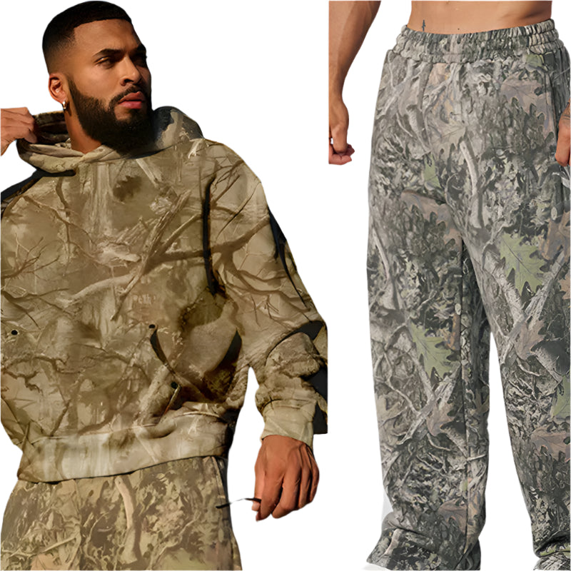 Camouflage Pattern Hoodie Set