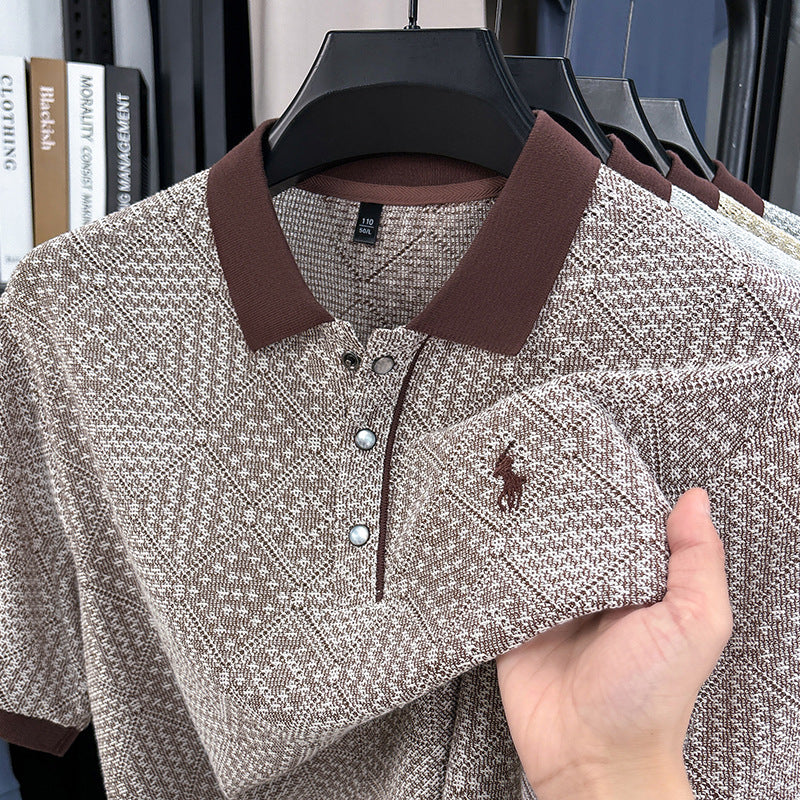 Men's Jacquard Knit Polo